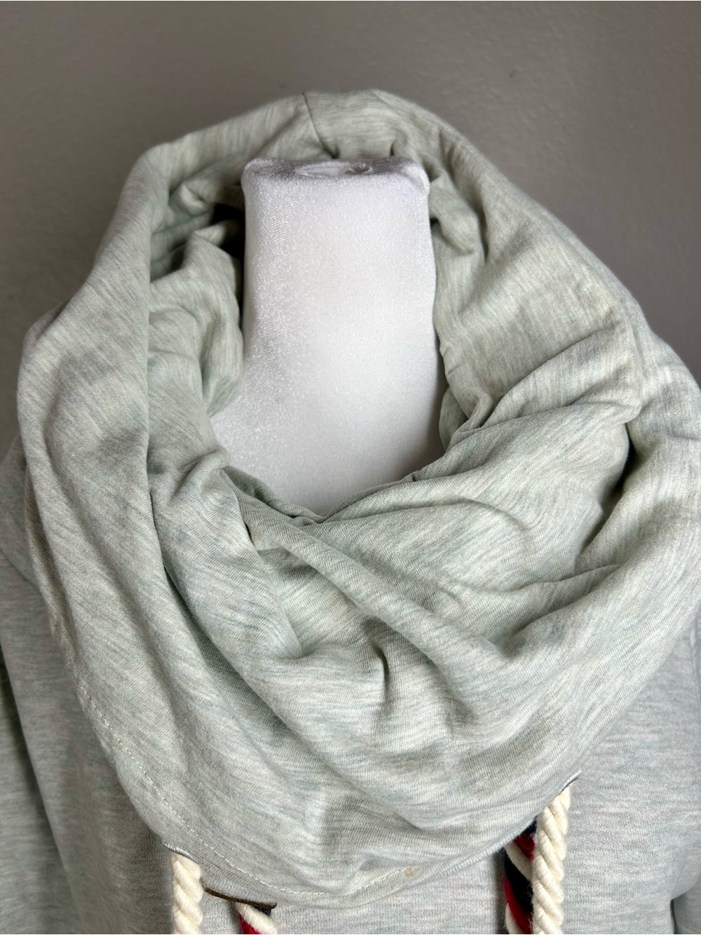 Naketano Artemis Heather Oatmeal Cowl Neck Pullover Size M European Streetware - Picture 6 of 16
